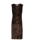 Sequin V-Neck Midi Column Dress