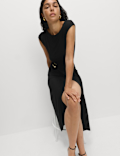 Jersey Twist Front Midaxi Dress