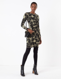 Jersey Floral Print Bodycon Dress