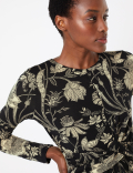 Jersey Floral Print Bodycon Dress