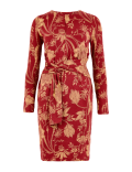 Jersey Floral Tie Waist Bodycon Dress