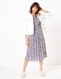 Animal Print Midi Shirt Dress