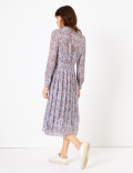 Animal Print Midi Shirt Dress