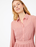 Printed Midi Shirt Dress