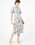 Floral Midaxi Shirt Dress
