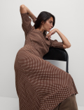Round Neck Spot Print Midaxi Tea Dress