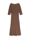 Round Neck Spot Print Midaxi Tea Dress