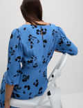 Floral Round Neck Midaxi Tea Dress