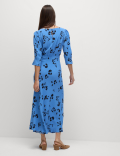 Floral Round Neck Midaxi Tea Dress