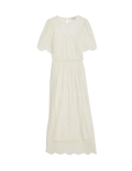 Lace Round Neck Midi Column Dress