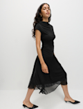 Jersey Pleated Midaxi Dress