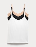 3pk Cotton Rich Strappy Vests