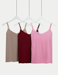 3pk Cotton Rich Strappy Vests