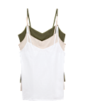3pk Cotton Rich Strappy Vests