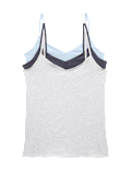 3pk Cotton Rich Strappy Vests