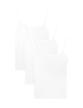 3pk Cotton Rich Lace Trim Vests