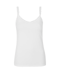 Cotton Rich Lace Trim Vest