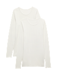 2 Pack Thermal Pointelle Long Sleeve Top