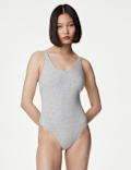 Cotton Rich Light Control Secret Support&trade; Bodysuit