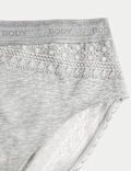 2pk Light Control Cotton Rich High Leg Knickers