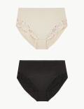 2 Pack Firm Control High Leg Knickers