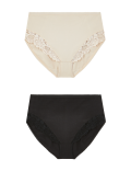 2 Pack Firm Control High Leg Knickers