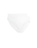2pk Firm Control High Leg Knickers