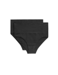 2pk Light Control Seamless High Leg Knickers