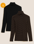 2pk Heatgen™ Thermal Polo Neck Tops