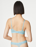 3pk Lace Trim Wired Plunge Bras A-E