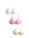 3pk Cotton Rich Wired T-Shirt Bras A-E
