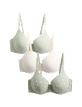 3pk Cotton Rich Wired T-Shirt Bras A-E