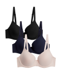 3pk Wired Full Cup T-Shirt Bras A-E