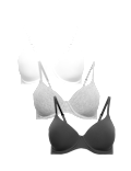3pk Wired Full Cup T-Shirt Bras A-E