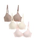 3pk Wired Full Cup T-Shirt Bras A-E