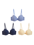 3pk Wired T-Shirt Bras A-E