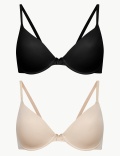 2 Pack Padded Plunge Bras A-D