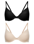 2 Pack Padded Plunge Bras A-D