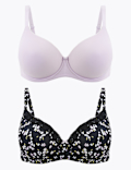 2pk Full Cup T-Shirt Bras A-DD