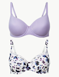 2pk Full Cup T-Shirt Bras A-DD
