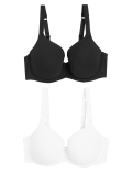 2pk Cotton Wired Full Cup Bras A-E