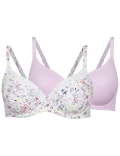2 Pack Cotton Rich Full Cup Bras A-E