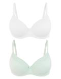 2 Pack Padded Full Cup Bras A-E