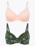 2pk Padded Full Cup Bras A-E