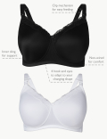 2pk Maternity Padded T-Shirt Full Cup Bras B-G