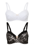 2 Pack Non-Padded Full Cup Nursing Bras B-G