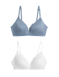 2pk Jasmine Lace Trim Maternity Nursing Bra B-G