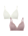 2pk Jasmine Lace Trim Maternity Nursing Bra B-G