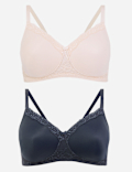 2pk Post Surgery Full Cup Bras A-E