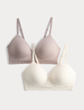 2 Pack Seamless Non Wired Full Cup Bras